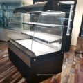 Bakery open style Curved Glass Cake Refrigerator Showcase